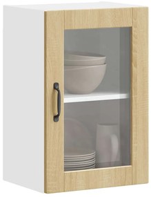Armário de parede de cozinha porta vidro Porto carvalho sonoma
