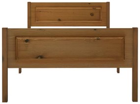 Estrutura de cama 90x200 cm pinho maciço castanho mel