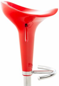 Banco de bar Saddle regulável em altura 60 - 85 cm Vermelho