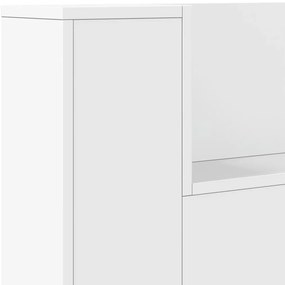 Armário de cabeceira com luzes LED 160x16,5x103,5 cm branco