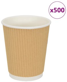 Copos de café de papel 500 pcs 8oz 200ml castanho