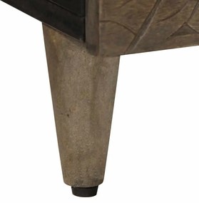 Mesa centro 100x54x40cm madeira mangueira maciça cinzento claro