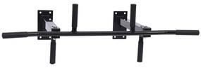 Barra de Elevação de Parede barra Pull-Up de Aço para Treino em Casa Carga Máxima 150 kg 105,5x28x49 cm Preto