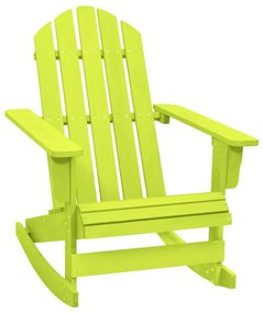 vidaXL Cadeira Adirondack de baloiçar p/ jardim abeto maciço verde