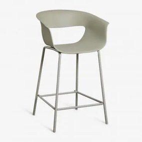 Banco Alto De Jardim Alanys Em Polipropileno E Ferro Verde Sálvia & ↑65 Cm - Sklum