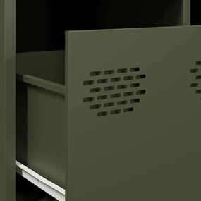 Mesa centro 68,5x50x43,5 cm aço laminado a frio verde-azeitona