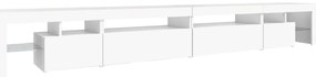 Móvel de TV com luzes LED 290x36,5x40 cm branco