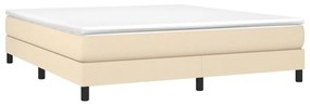 Estrutura de cama sem colchão 160x200 cm tecido cor creme