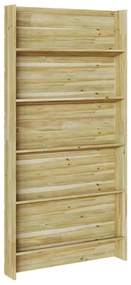 Suporte para plantas de jardim 5 andares 90x15x180 cm em madeira de pi