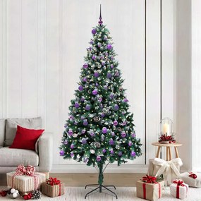 vidaXL Árvore de Natal Artificial Verde 240 cm PVC, Aço e Plástico
