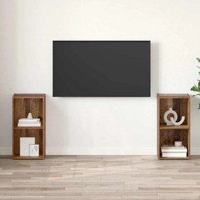 Conjunto de móvel de TV 2 pcs Madeira Antiga 72 x 35 x 36.5 cm