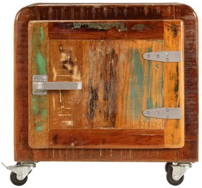 Mesa de cabeceira 50x30x50 cm madeira recuperada maciça