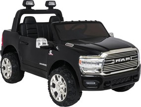 Jipe elétrico para Crianças 24V RAM 3500 Rodas de espuma EVA, assento Couro ecológico Preto