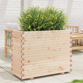 vidaXL Vaso/floreira de jardim 90x40x72,5 cm madeira de pinho maciça