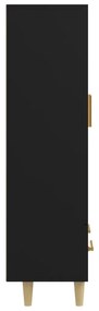 Armário alto 70x31x115 cm derivados de madeira preto