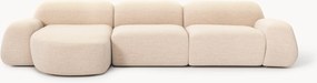 Sofá de canto modular em bouclé Wolke (4 lugares)