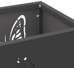 Suporte para Guarda-Chuva Preto Metal Médio Inlays Decorativas