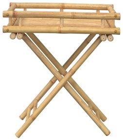 Mesa tabuleiro dobrável 60x40x68 cm bambu