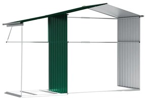 Abrigo de Jardim em Aço Galvanizado - 277x192,5x179 cm - Verde