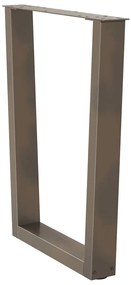Pés para mesa de jantar em formato de V, 2 peças, aço natural, 70x(72-