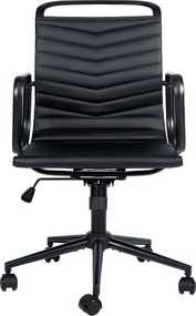 Cadeira de escritório Bakers Couro sintético preto