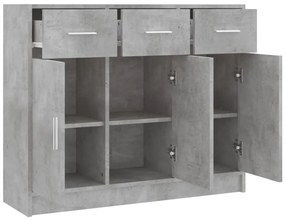 Aparador 91x28x75 cm derivados de madeira cinzento-cimento