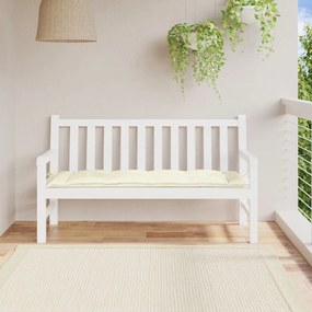 Almofadão para banco de jardim 150x50x7 cm tecido branco nata