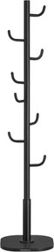 Cabide em formato de cacto SONGMICS HOME, suporte para cabideiro, cabideiro de pé, 8 ganchos resistentes com pontas curvas, 175,3 cm de altura, para roupas, chapéus, bolsas, preto RCR039B01