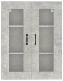 Armário de parede suspenso 69,5x34x90 cm cinzento cimento