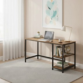Secretaria para computador 140,5 x 60,5 x 76,3 cm castanho-preto