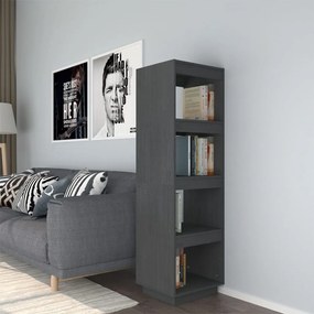 vidaXL Estante/divisória 40x35x135 cm pinho maciço cinzento
