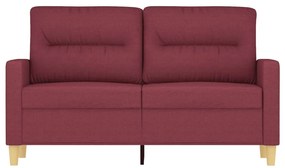 Sofá de 2 lugares tecido 120 cm vermelho tinto