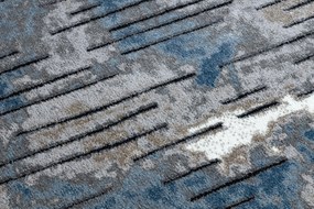 Tapete moderno COZY 8876 Rio - Structural dois níveis de lã azul