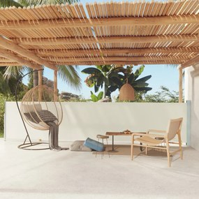 317947 vidaXL Toldo lateral retrátil para pátio 117x600 cm cor creme