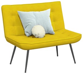 vidaXL Banco 110x74x84 cm veludo amarelo