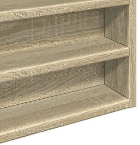 Armário vitrine 100x8,5x50 cm derivados madeira carvalho sonoma