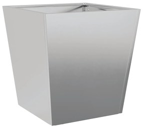Vaso/floreira de jardim 40x40x40 cm aço galvanizado