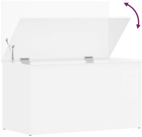 Arca arrumação 84x42x46 cm madeira processada branco brilhante