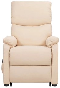 Poltrona elevatória tecido cor creme