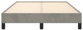 Estrutura de cama sem colchão 120x200 cm veludo cinzento-claro