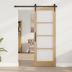 vidaXL Porta Interior com Vidro "ORKDAL" 73,5x198,5x4 cm Madeira de Pinho Sólido