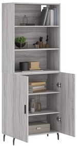 Armário alto 69,5x34x180 cm derivados de madeira sonoma cinza
