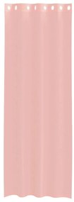 Cortinas de voile com ilhós 2 pcs rosa 140x300 cm