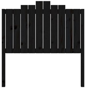 Cabeceira de cama 106x4x110 cm pinho maciço preto