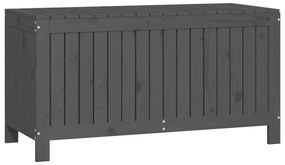Caixa de arrumação jardim 115x49x60 cm pinho maciço cinzento