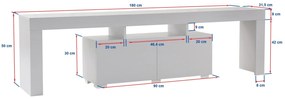 Móvel TV Enclave – Branco Natural – 180 x 50 x 31,3 cm