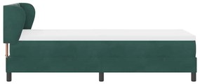 Cama Box com Colchão vidaXL Verde Escuro 80x200 cm Veludo