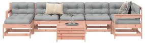 vidaXL 8 pcs conj. sofás jardim madeira abeto-de-douglas