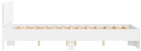 Estrutura de cama com cabeceira 135x190 cm branco