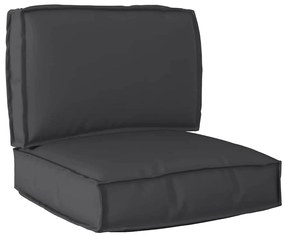vidaXL Conjunto de Almofadas de Palete em 2 Peças Preto